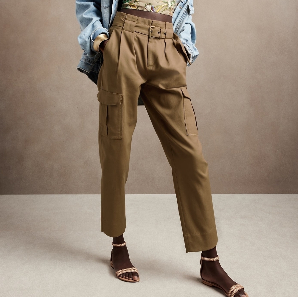 Banana Republic Voyage Cargo Pants In Brown (Tan) Size 6 - Picture 2 of 5